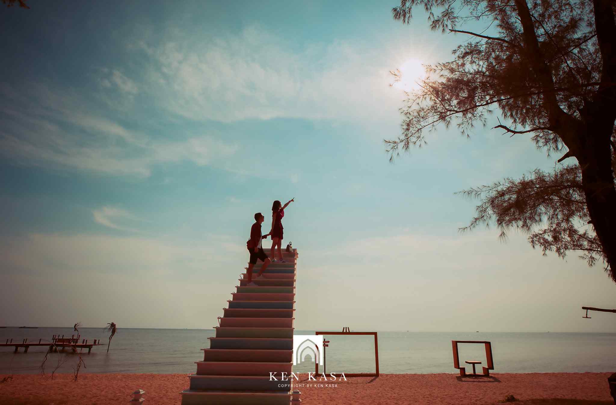 Khu bãi biển tại Sunset Sanato Resort & Villas Phú Quốc